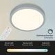 Briloner 3704-014-Iluminação de teto LED com regulação RUNA LED/22W/230V 2700-6500K prateado + controlo remoto