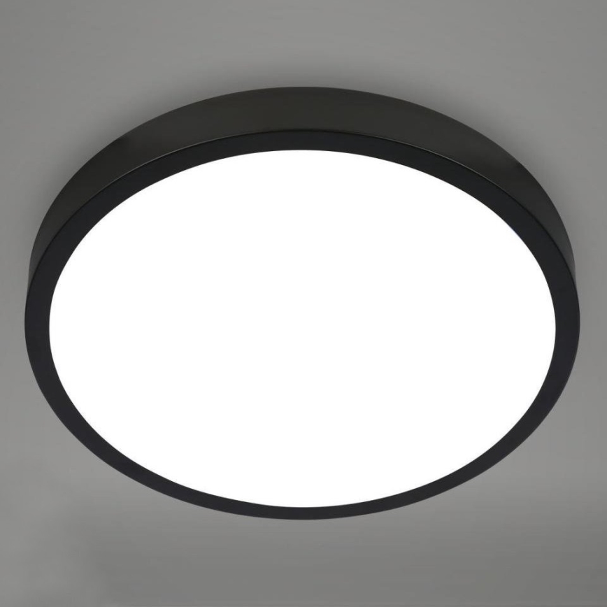 Briloner 3709-015 - Iluminação de teto LED RGBW com regulação LED/22W/230V 4000K diâmetro 38 cm preto + comando