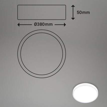 Briloner 3709-016 - Iluminação de teto LED RGBW com regulação LED/22W/230V 4000K diâmetro 38 cm branco + comando