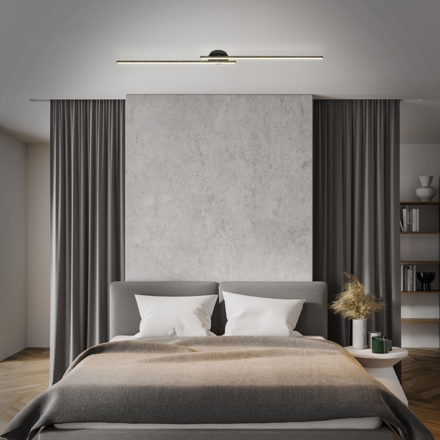 Briloner 3717-025 - Candelabro integrado LED REY 2xLED/12W/230V preto