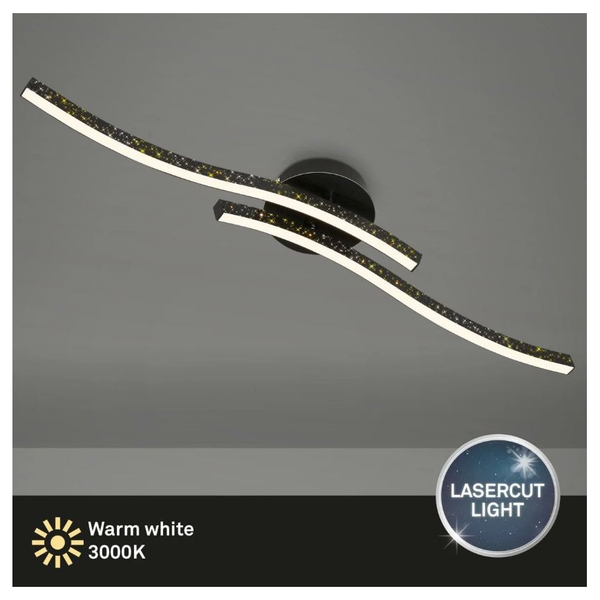 Briloner 3718-025 - Candelabro integrado LED REY 2xLED/6W/230V preto