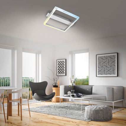 Briloner 3760-019 - Candeeiro de tecto regulável FRAME LED/23W/230V 2700-6500K 42x36 cm + comando remoto