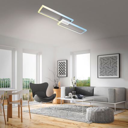 Briloner 3761019 - Luminária de teto dimerizável LED/45W/230V 2700-6500K cromo mate + controlo remoto