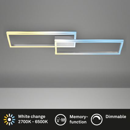 Briloner 3761019 - Luminária de teto dimerizável LED/45W/230V 2700-6500K cromo mate + controlo remoto