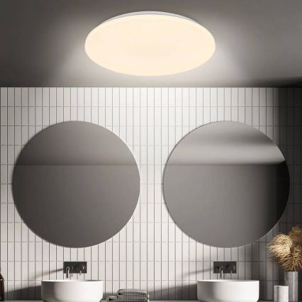 Briloner 3828-016 - Plafon LED para casa de banho com sensor de movimento WALK LED/24W/230V IP54 diâmetro 35 cm branco
