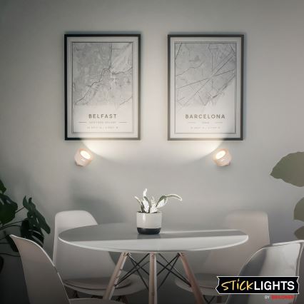 Briloner 3896011 - Aplique de parede LED recarregável e regulável TARI LED/1,6W/5V 1500 mAh bege