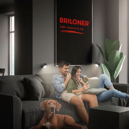 Briloner 3896015 - Aplique de parede LED recarregável dimerizável TARI LED/1,6W/5V 1500 mAh preto