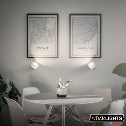 Briloner 3896016 - Aplique de parede recarregável LED regulável TARI LED/1,6W/5V 1500 mAh branco