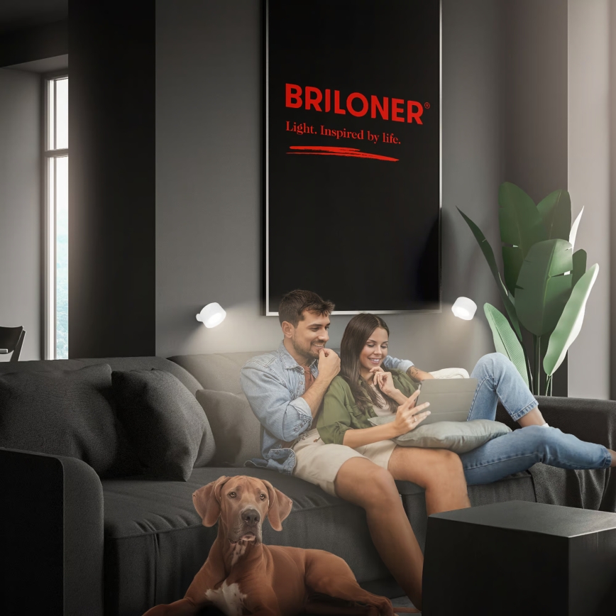 Briloner 3896016 - Aplique de parede recarregável LED regulável TARI LED/1,6W/5V 1500 mAh branco