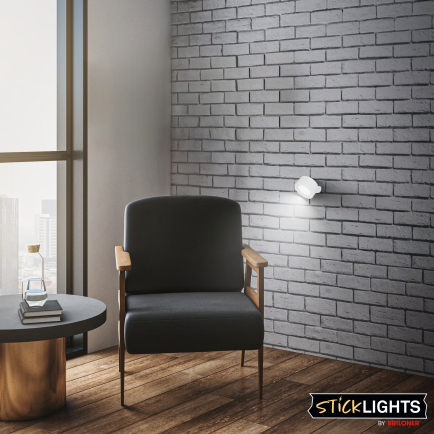 Briloner 3896016 - Aplique de parede recarregável LED regulável TARI LED/1,6W/5V 1500 mAh branco