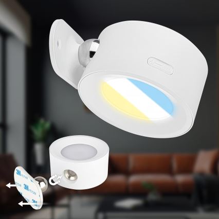 Briloner 3896016 - Aplique de parede recarregável LED regulável TARI LED/1,6W/5V 1500 mAh branco