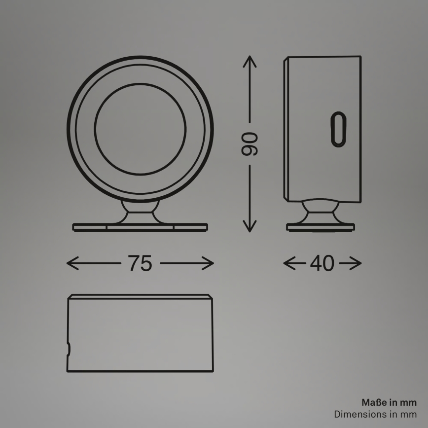 Briloner 3896016 - Aplique de parede LED recarregável e dimerizável TARI LED/1,6W/5V 1500 mAh branco