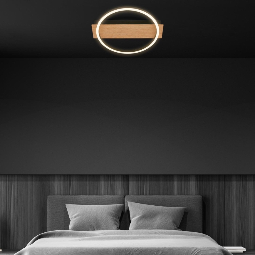 Briloner 3908-014 - Candeeiro de tecto LED KADA LED/14W/230V Ø 30 cm preto/castanho