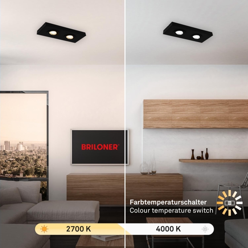 Briloner 3996025 - Foco LED CTS 2xLED/4W/230V 2700/4000K preto