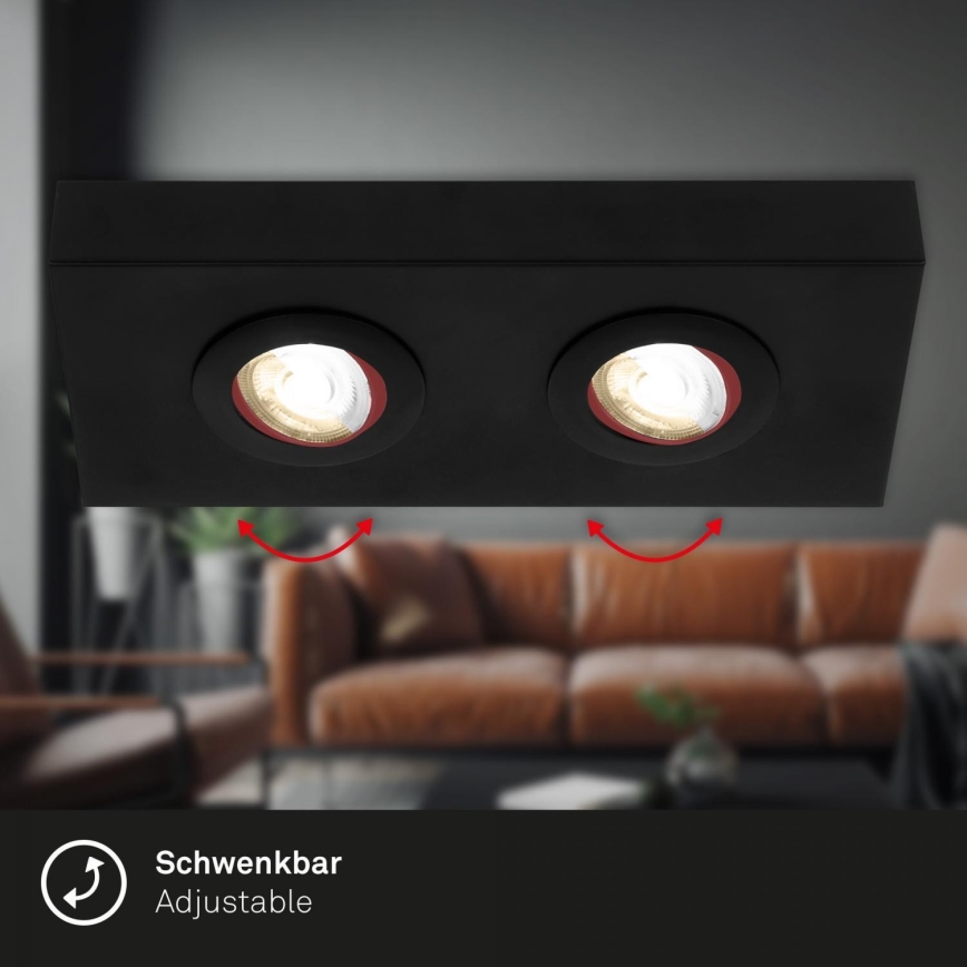 Briloner 3996025 - Foco LED CTS 2xLED/4W/230V 2700/4000K preto