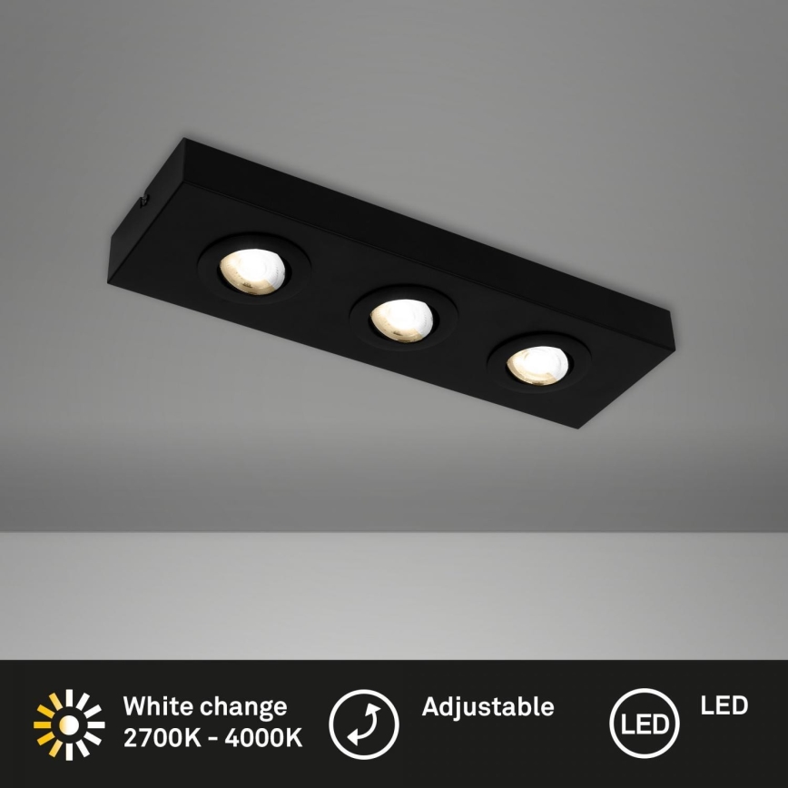 Briloner 3996035 - Foco LED CTS 3xLED/4W/230V 2700/4000K preto