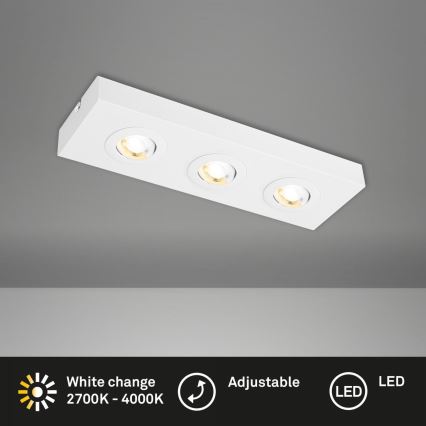 Briloner 3996036 - Foco LED CTS 3xLED/4W/230V 2700/4000K branco