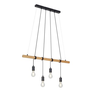 Briloner 4015045 - Candeeiro suspenso 4xE27/25W/230V árvore da borracha