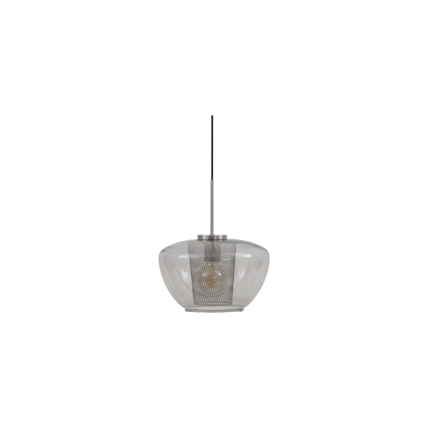 Briloner 4016-014 - Lustre suspenso com cabo SEVENTIES 1xE27/40W/230V cinzento fumado