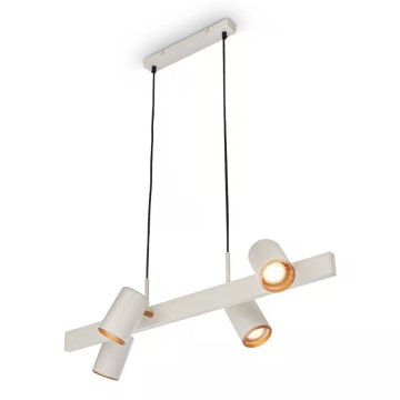 Briloner 4058044 - Lustre suspenso por cabo ERA 4xGU10/10W/230V cor creme