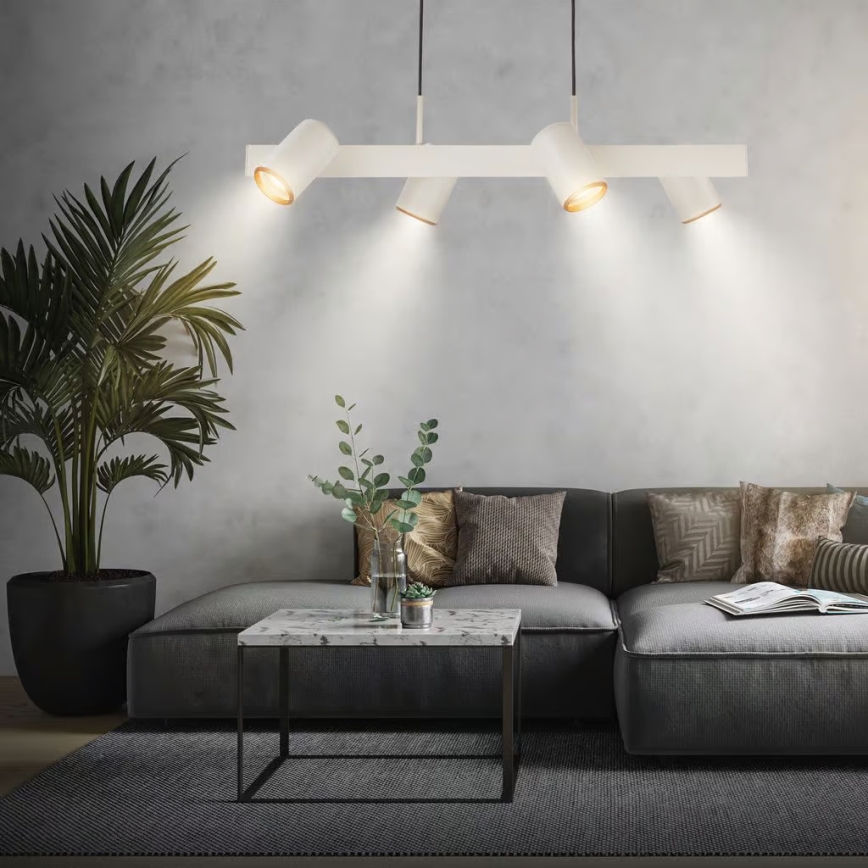 Briloner 4058044 - Lustre suspenso por cabo ERA 4xGU10/10W/230V cor creme