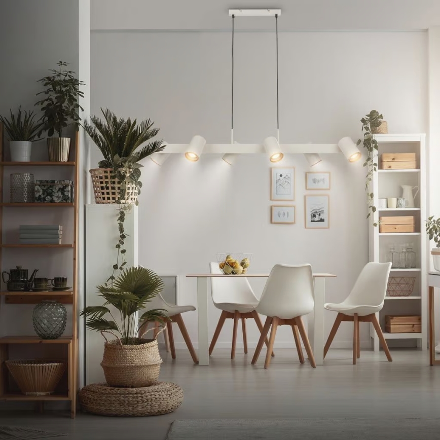 Briloner 4058064 - Lustre suspenso por cabo ERA 6xGU10/10W/230V creme