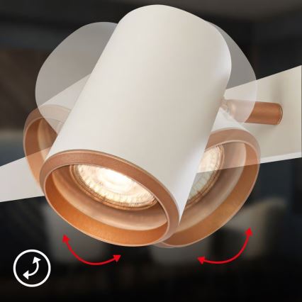 Briloner 4058064 - Lustre suspenso por cabo ERA 6xGU10/10W/230V creme