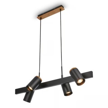 Briloner 4059045 - Lustre suspenso ERA em cabo 4xGU10/10W/230V, preto