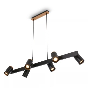 Briloner 4059065 - Lustre suspenso por cabo ERA 6xGU10/10W/230V preto