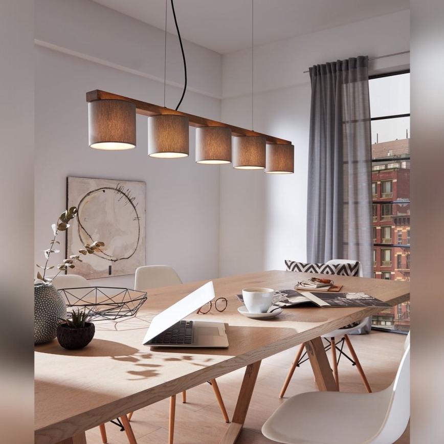 Briloner 4075-054 - Lustre suspenso RHON com cabo, 5xE14/25W/230V