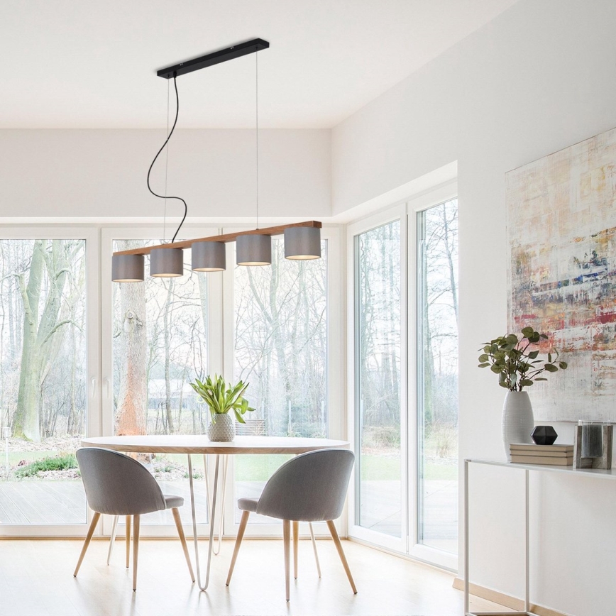 Briloner 4075-054 - Lustre suspenso RHON com cabo, 5xE14/25W/230V