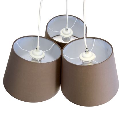 Briloner 4288-031 - Luz pendente TELA 3xE27/40W
