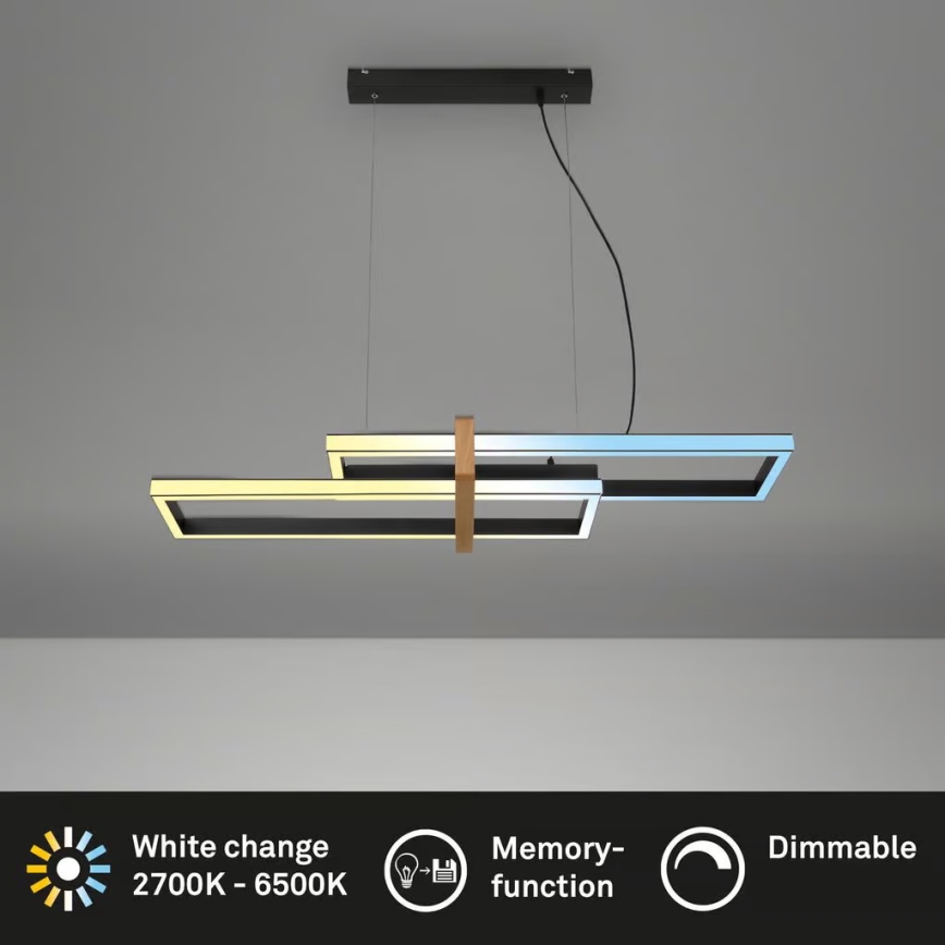 Briloner 4768015 - Lustre pendente LED dimerizável com cabo LED/44W/230V 2700-6500K + controlo remoto