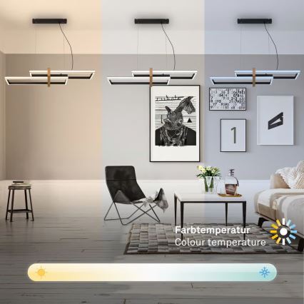 Briloner 4768015 - Lustre pendente LED dimerizável com cabo LED/44W/230V 2700-6500K + controlo remoto