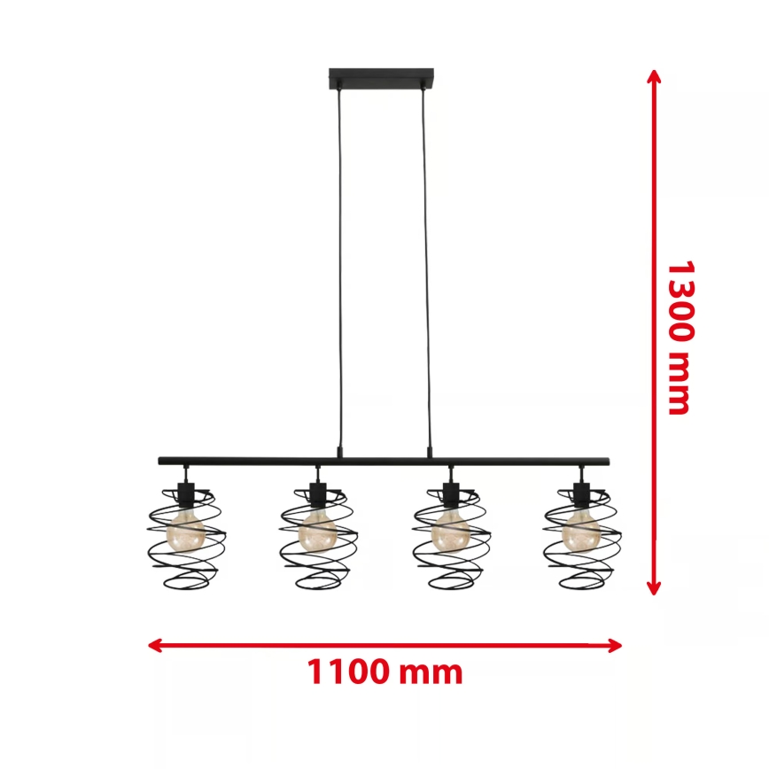 Briloner 4871-045 - Lustre em cabo 4xE27/60W/230V