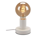Briloner 7023-016 - Candeeiro de mesa TEEPU 1xE27/10W/230V branco