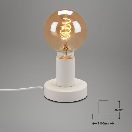 Briloner 7023-016 - Candeeiro de mesa TEEPU 1xE27/10W/230V branco