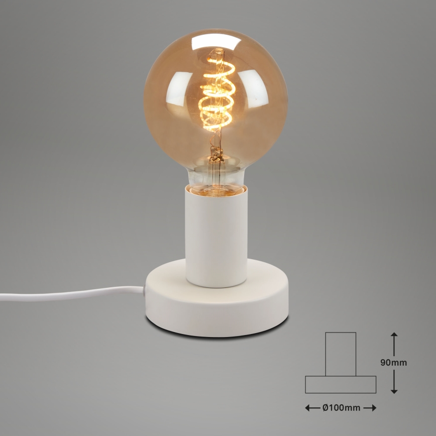Briloner 7023-016 - Candeeiro de mesa TEEPU 1xE27/10W/230V branco