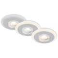 Briloner 7039034 - Conjunto 3x LED, candeeiro de embutir para casa de banho LED/5W/230V, IP44, cromado fosco