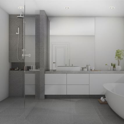 Briloner 7039034 - Conjunto de 3 luminárias de embutir para casa de banho 3xLED/5W/230V IP44 cromado mate