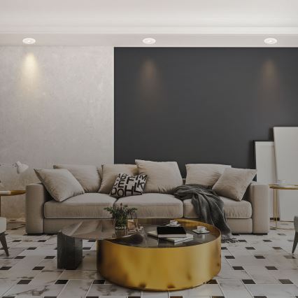 Briloner 7039036 - Conjunto 3x candeeiros de encastrar para casa de banho, LED 5W, 230V, IP44, branco