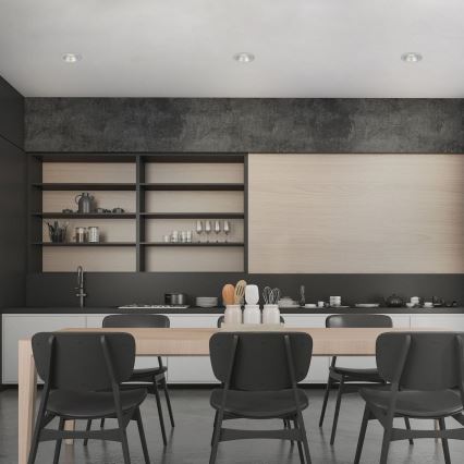 Briloner 7041-034 - CONJUNTO 3x Focos de encastrar LED para casa de banho  LED/4,9W/230V IP44 prateado