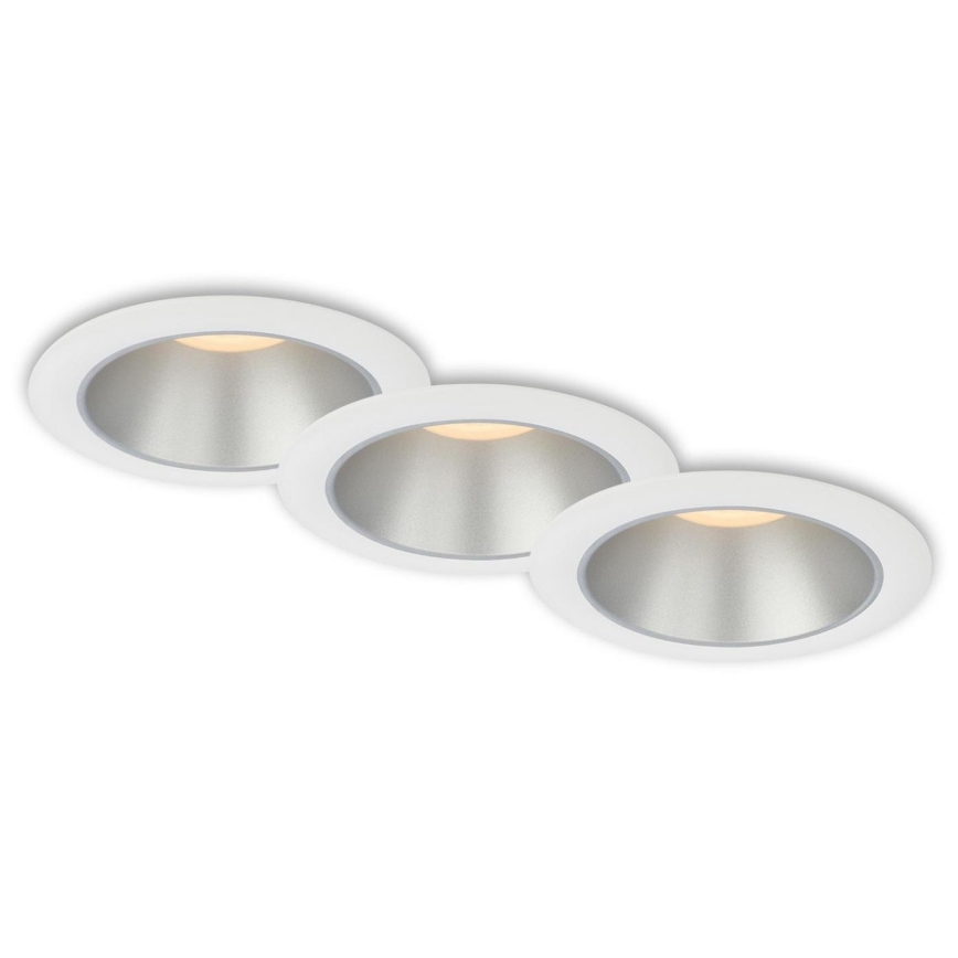 Briloner 7041-036 - CONJUNTO 3x Focos de encastrar LED para casa de banho  LED/4,9W/230V IP44 branco