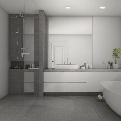 Briloner 7049014 - Luminária LED embutida dimerizável para casa de banho LED/6W/230V 3000K IP44 acabamento cromado mate