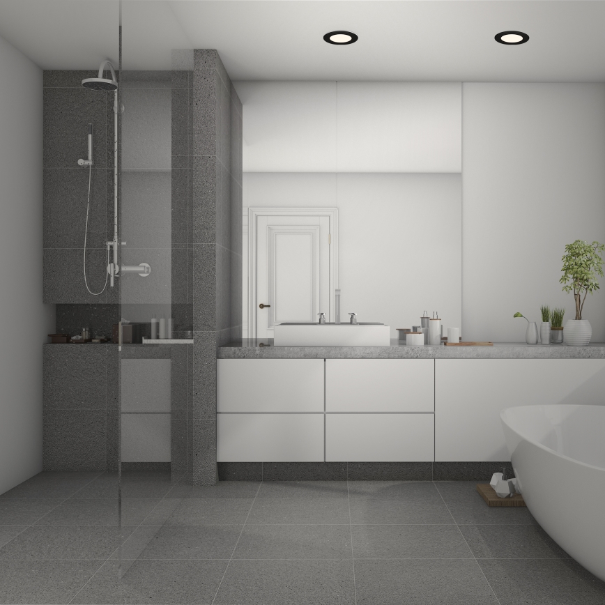 Briloner 7049015 - Luminária de embutir LED dimerizável para banheiro LED/6W/230V 3000K IP44 preta