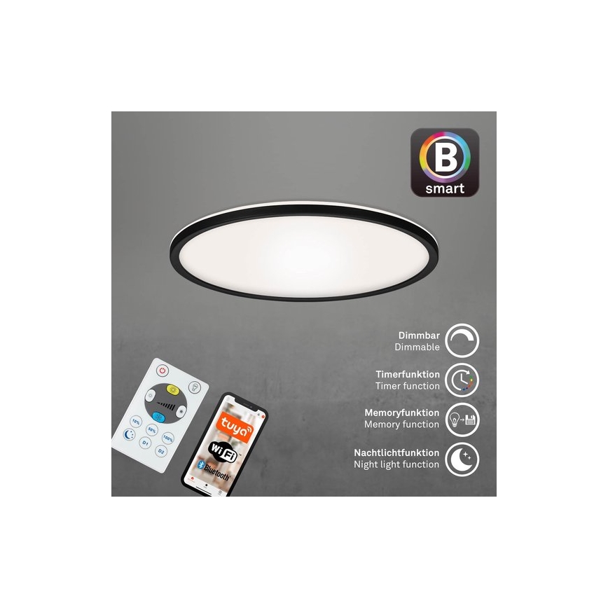 Briloner 7059-015 - Iluminação de teto LED com regulação SLIM LED/22W/230V 2700-6500K Wi-Fi Tuya + controlo remoto