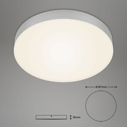 Briloner 7066-014 - Iluminação de teto LED FLAME LED/21W/230V 3000K prateado diâmetro 28,7 cm
