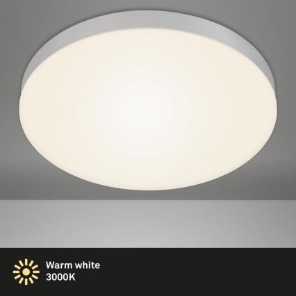 Briloner 7068-014 - Iluminação de teto LED FLAME LED/24,5W/230V 3000K diâmetro 38 cm prateado