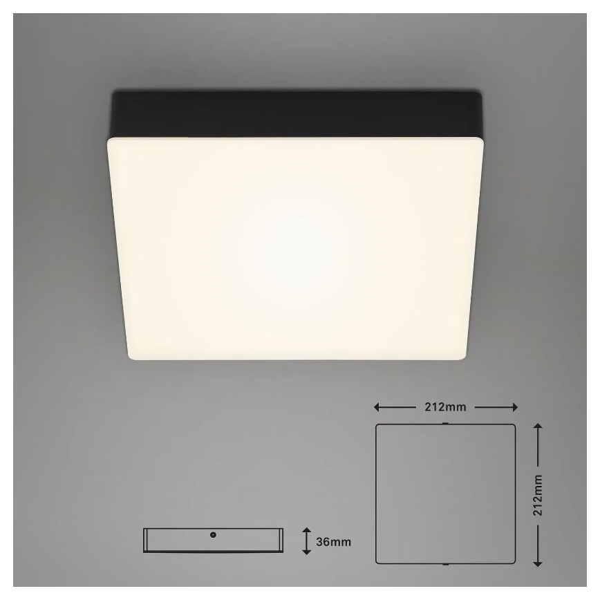 Briloner 7070-015 - Iluminação de teto LED FLAME LED/16W/230V preto