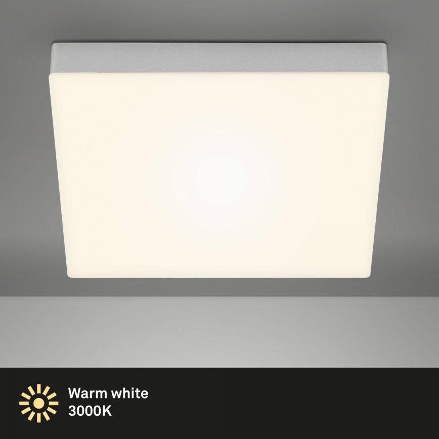 Briloner 7071-014 - Iluminação de teto LED FLAME LED/21W/230V 3000K 28,7x28,7 cm prateado